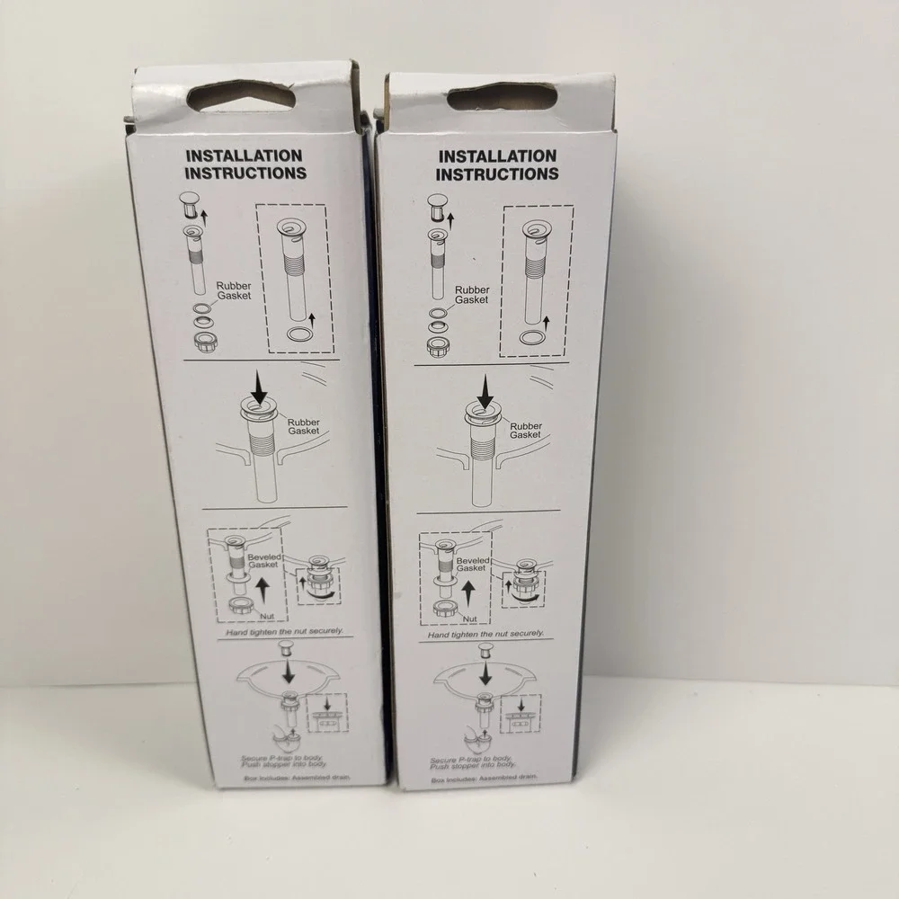 Kohler Standard Clicker Drain w Overflow Lot 2 Two Matte Black, RH1274364-BL